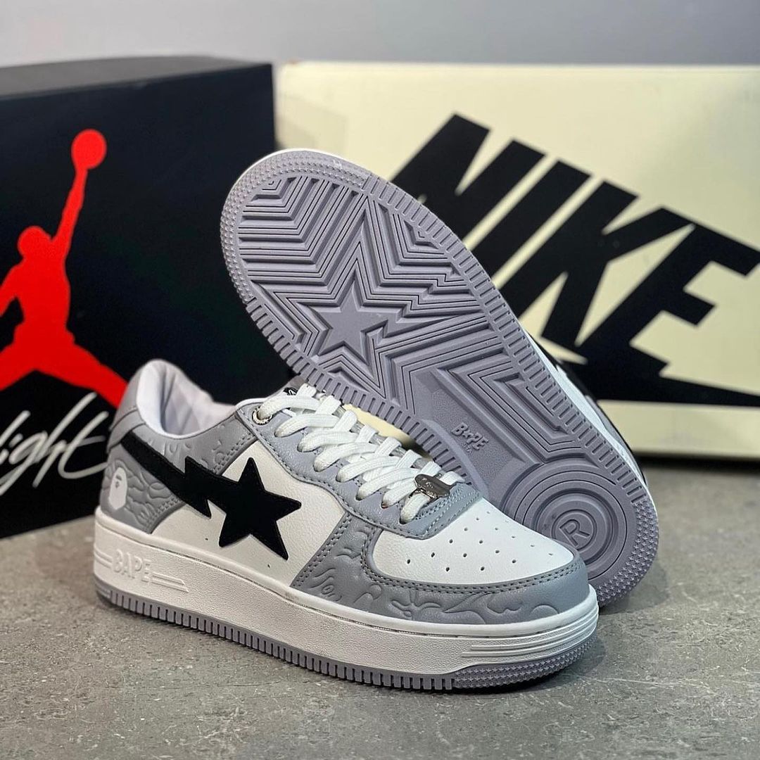 BapeSta Low M2 in White Grey_1