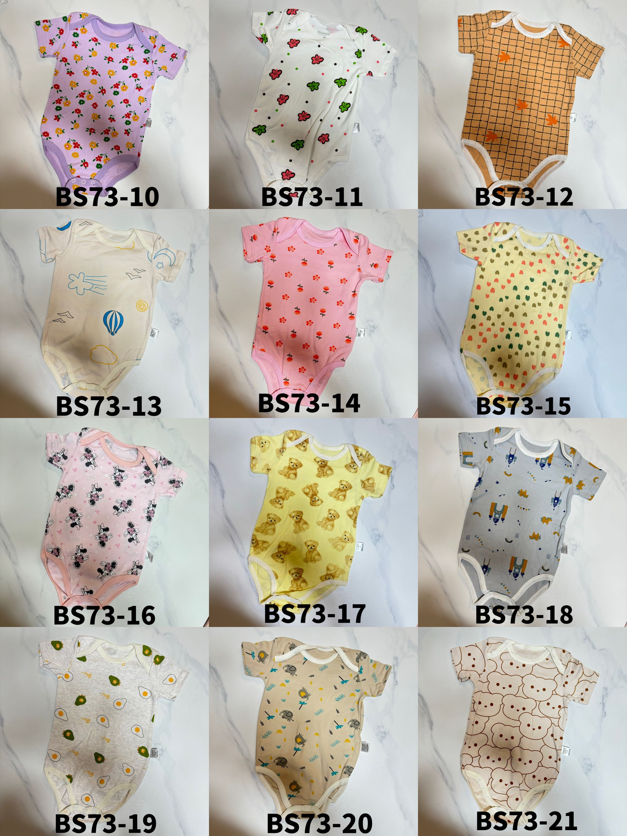 Short Sleeve Bodysuits (Size 73, 6~9Mths)_1