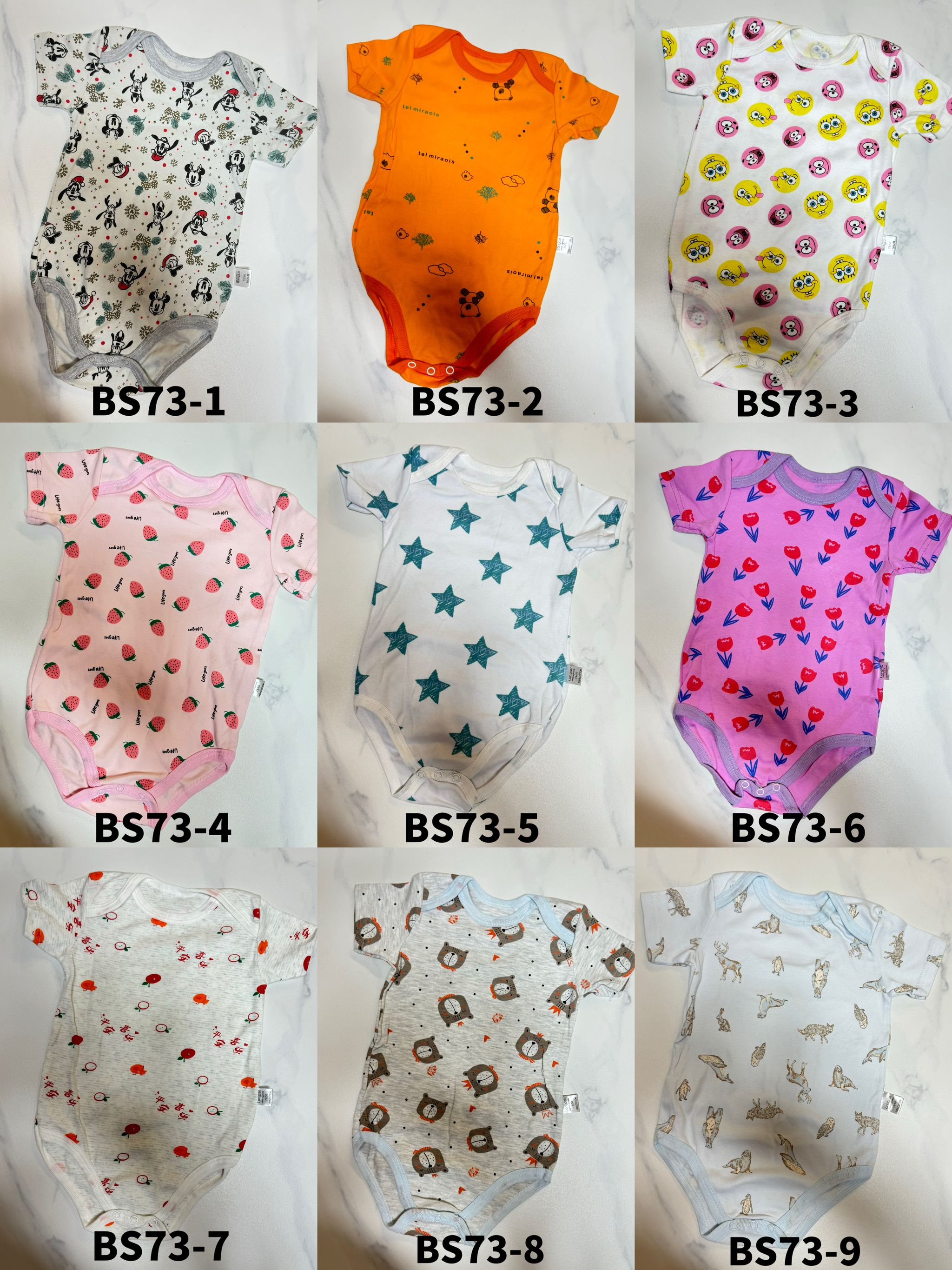 Short Sleeve Bodysuits (Size 73, 6~9Mths)_0