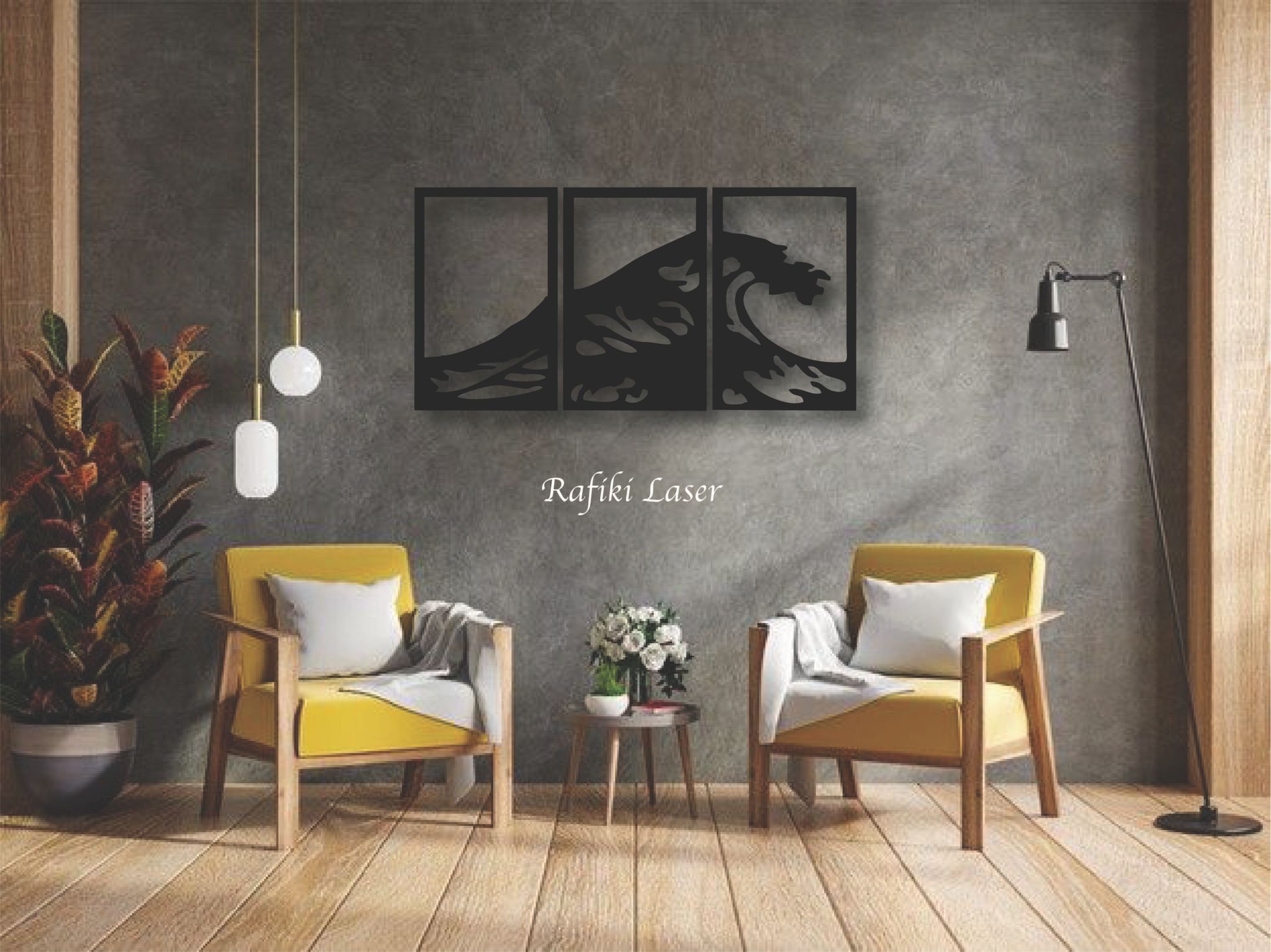 Waves Metal Wall Art Decor_0