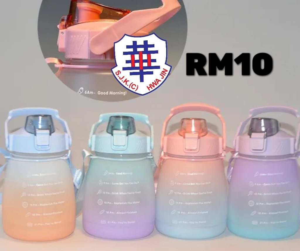 3M-A013 1.2L Water Bottle With Straw botol_0