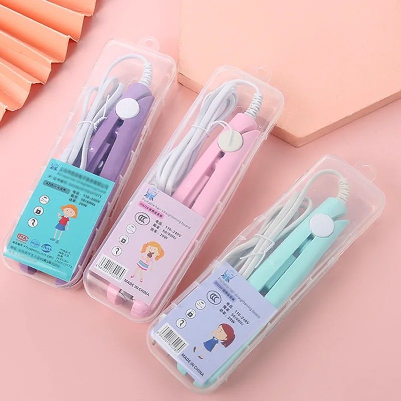 New Curling Iron Mini Hair Straightener Iron Ceramic Straightening Styling Tools Hair Curler Flat Iron Beard Straightener_0