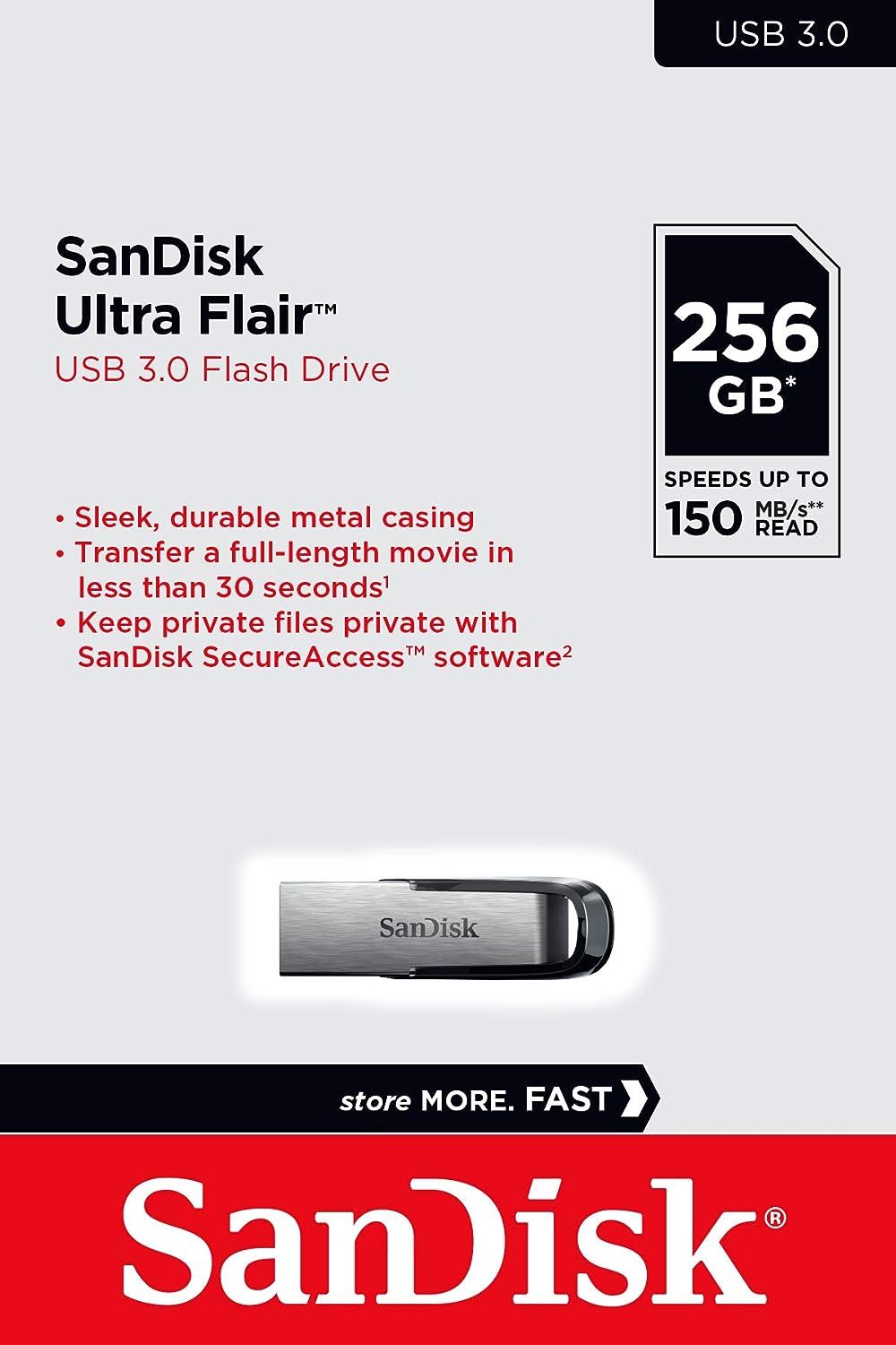 SanDisk Ultra Flair 256GB (SDCZ73-256G-I35) USB 3.0 Flash Drive_1