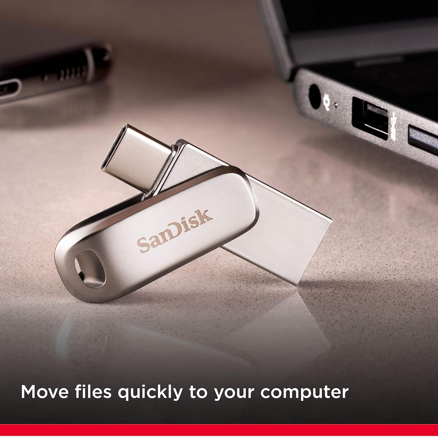 SanDisk Ultra Dual Drive Luxe 32GB USB Type C Flash Drive (Silver, 5Y - SDDDC4-032G-I35)_1