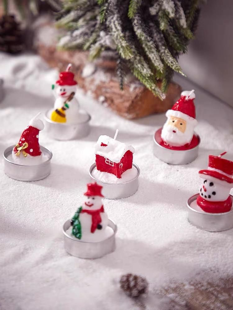 Christmas Table Decor Candles - 6 PCs_1