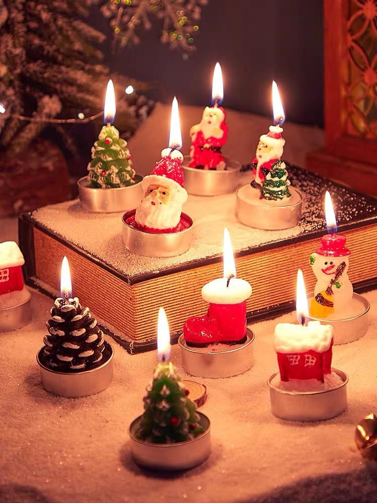 Christmas Table Decor Candles - 6 PCs_0