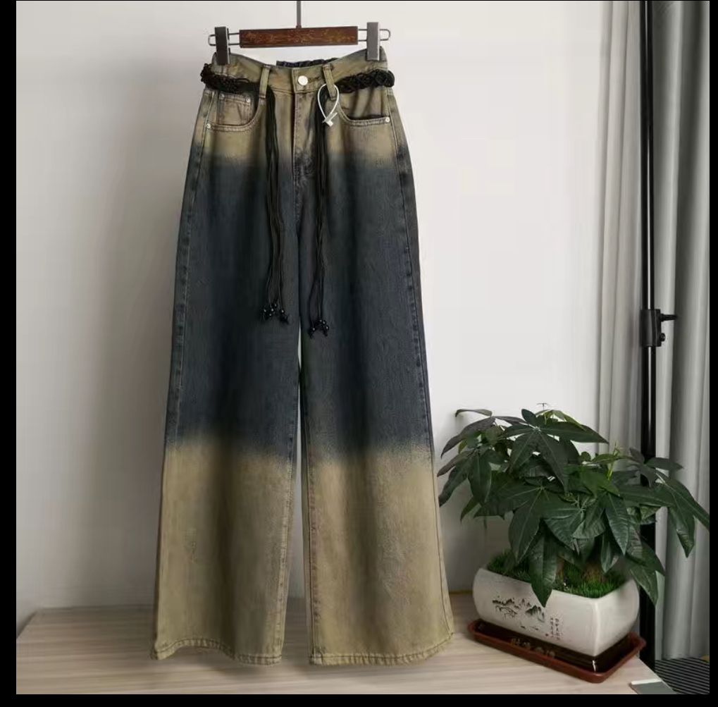 Retro gradient pants female_1