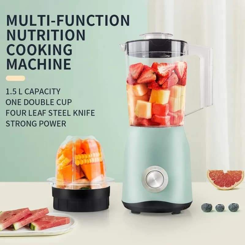 Multi Functional Vegetable fruits Juicer Blender 1.5L plastic Nutrition Cooking Machine _0