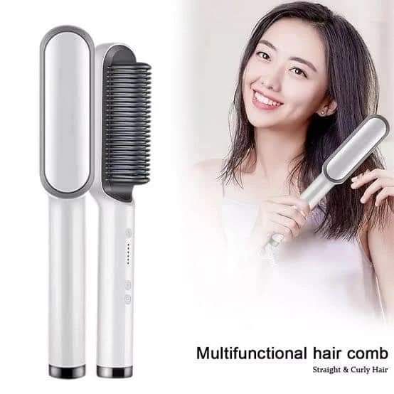 Professional Electric Hair straightening comb,Temperature Control, Hot hair straightening brush _2