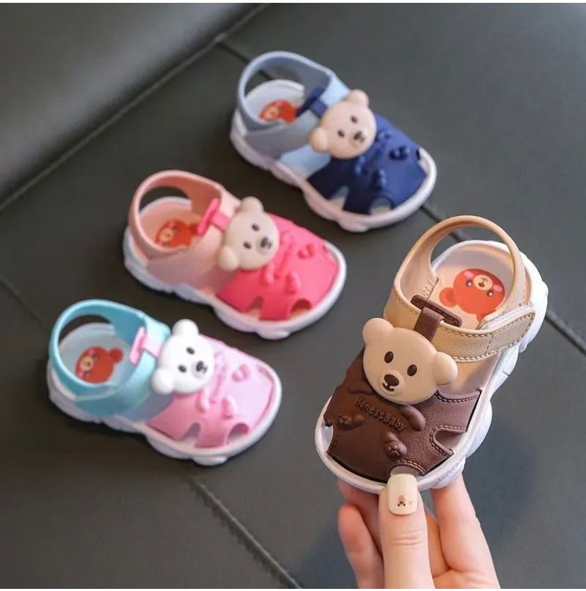 Kids Baby Fashion Girls Boys Cartoon Bear Casual Sandals Shoes_0