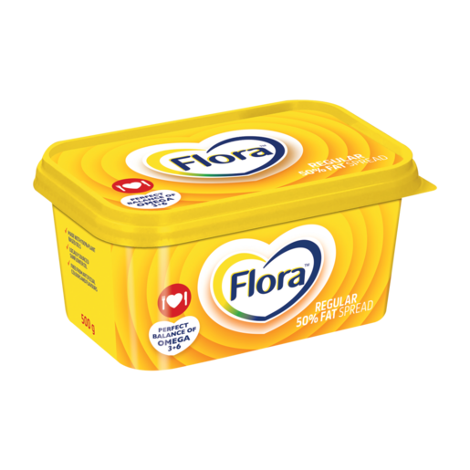 Flora Regular 50% Fat Spread Tub 500g_0