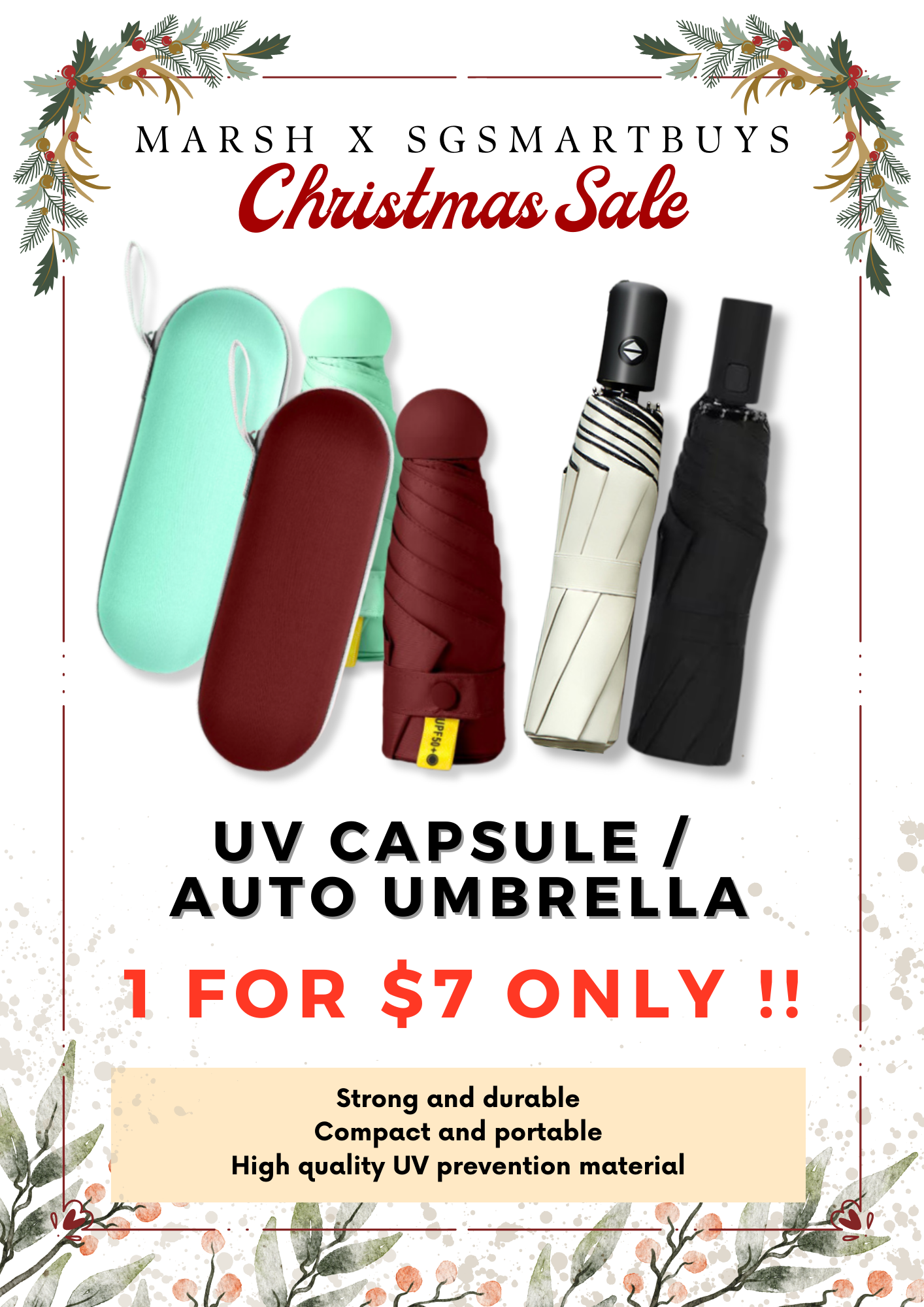 Portable Capsule UV Prevention Umbrella_0