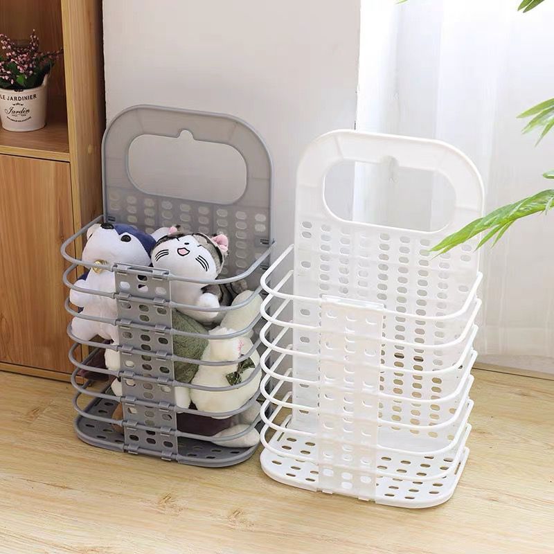 Collapsible Plastic Laundry Basket_0