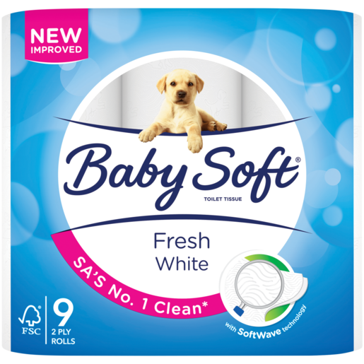 Baby Soft 2 Ply Toilet Rolls 9s_0