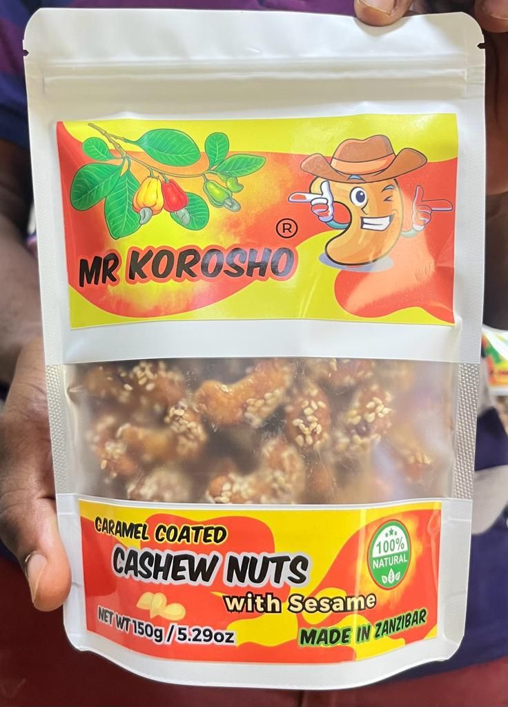 Mr Korosho - Caramelized Cashew Nuts with Sesame - BOX (100g/150g Packs)_2