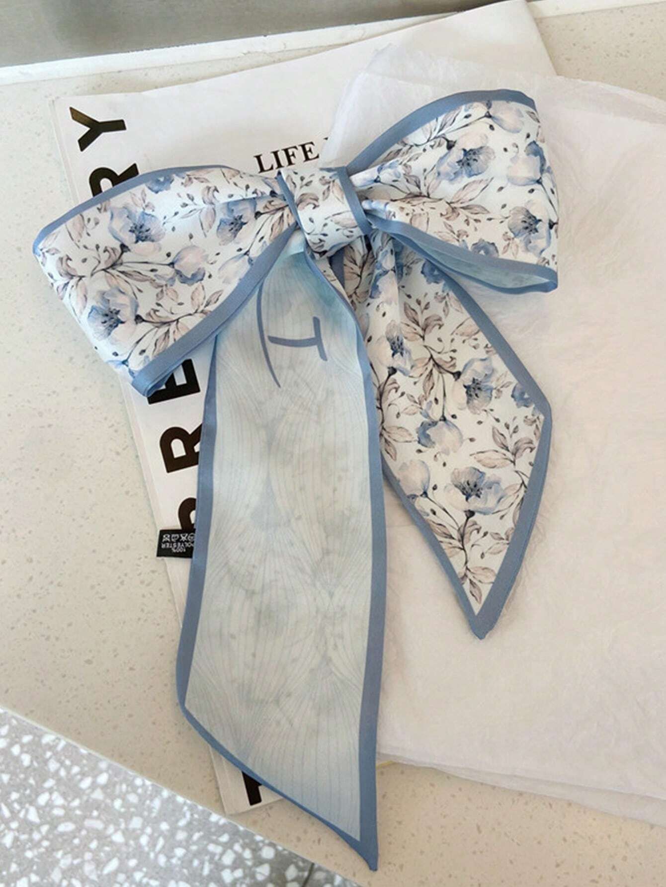 1pc Floral Print Multifunctional Scarf_5