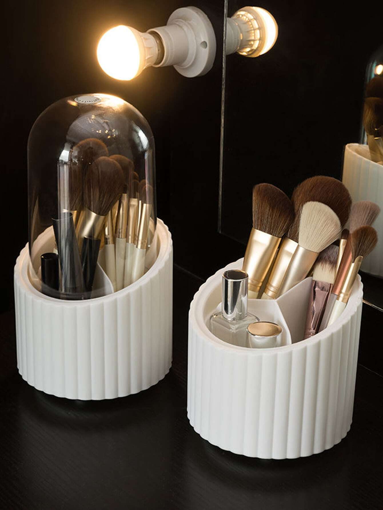 360 Degree Rotating Makeup Organizer - White_6