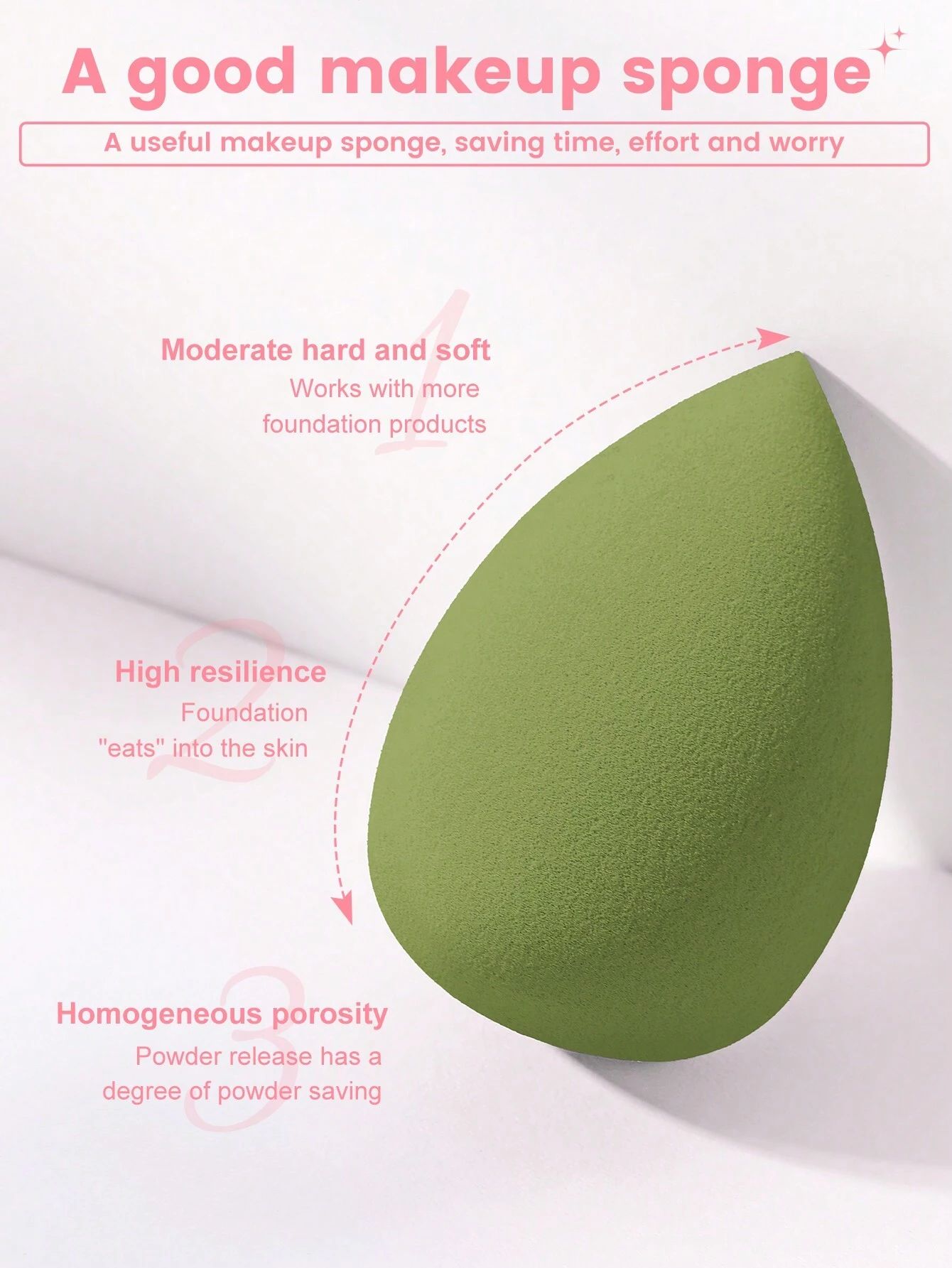 1pc Makeup Sponge - Multicolor_8