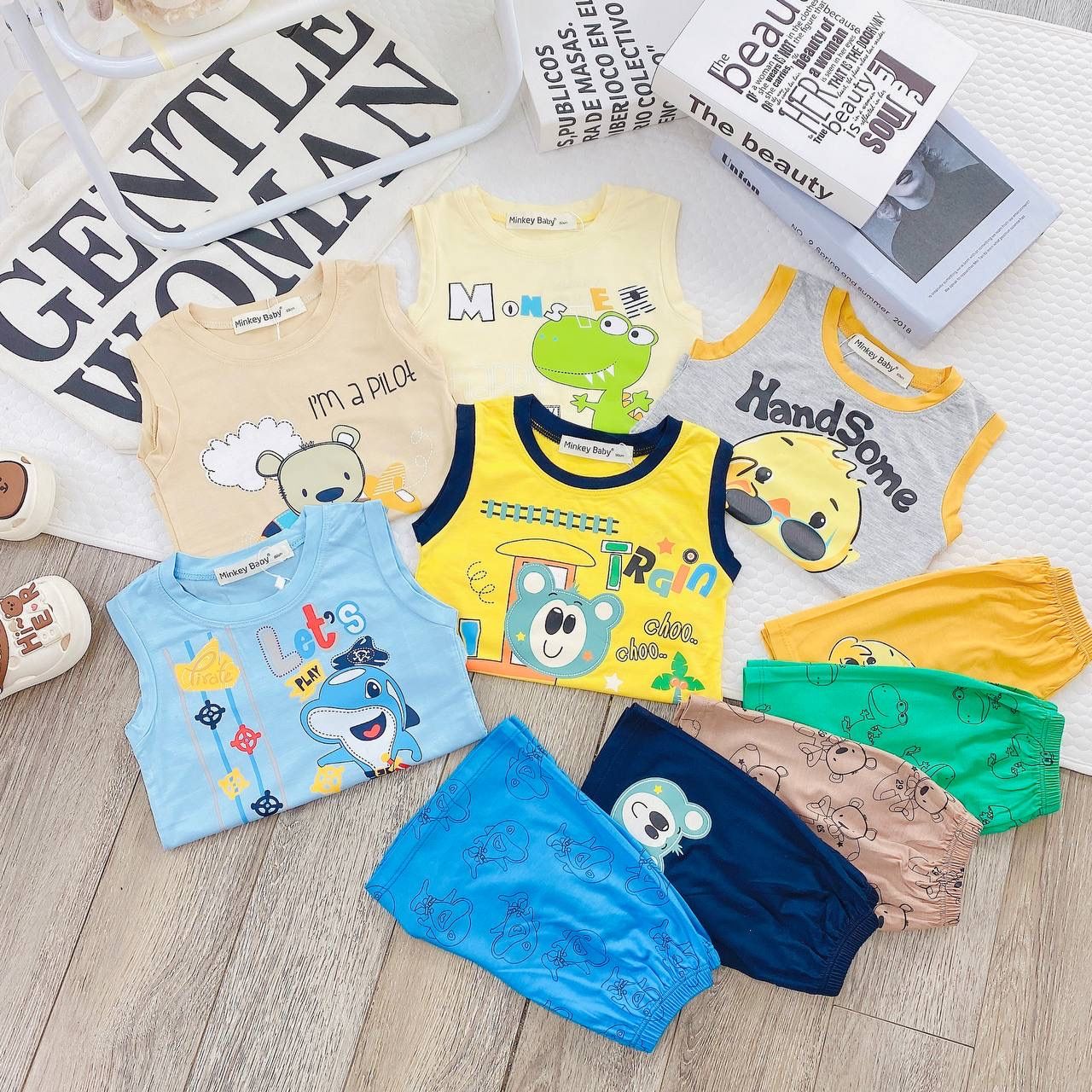 [83] Cute Printed Sleeveless Play Sets (80~130)_0