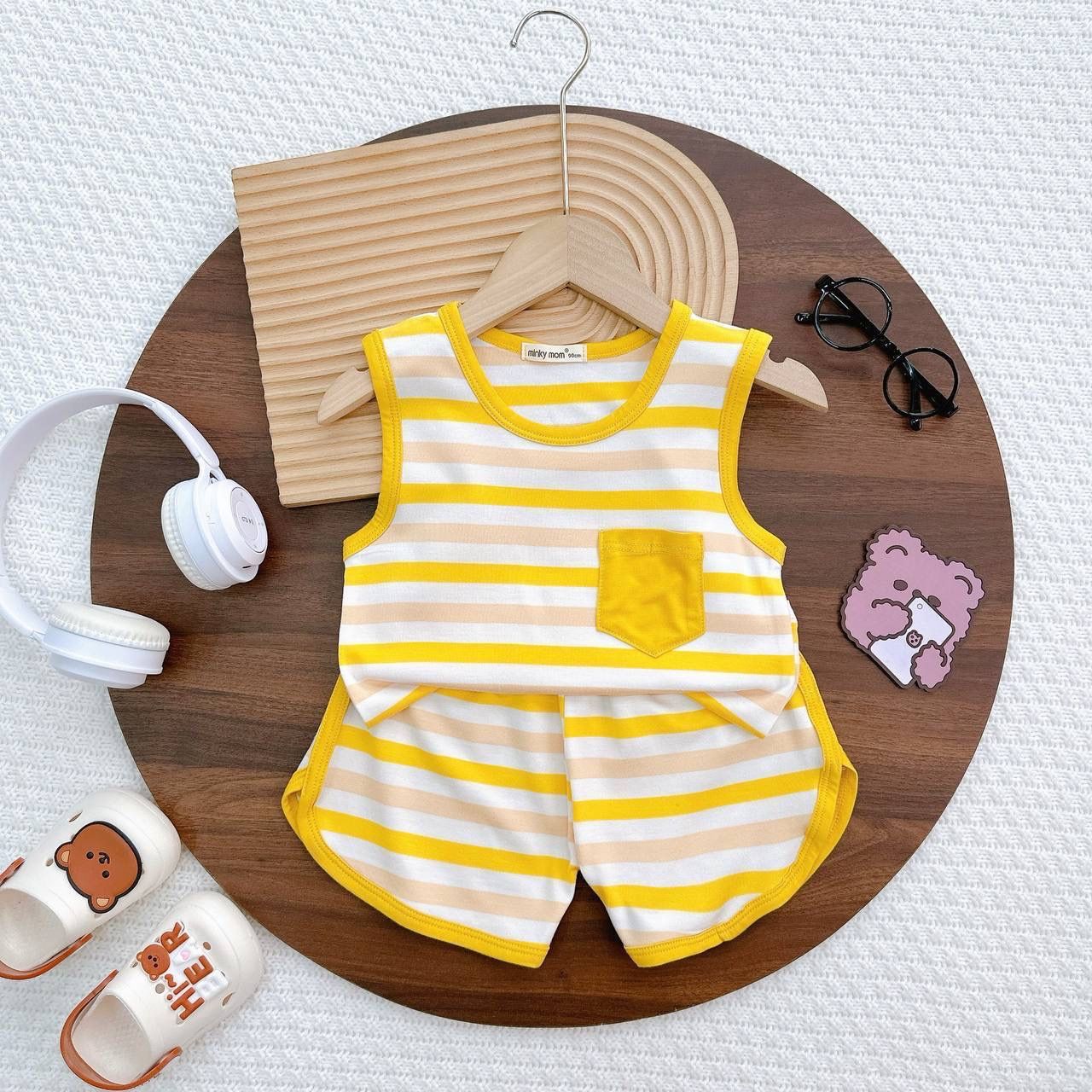 [68] Stripy Sleeveless Play Set (80~120)_4