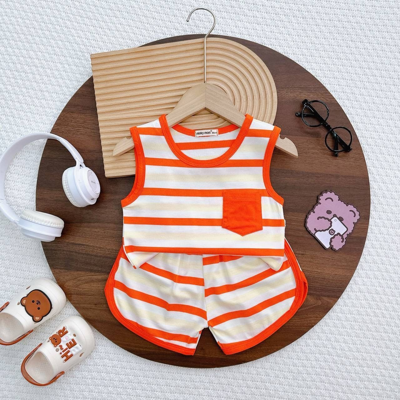 [68] Stripy Sleeveless Play Set (80~120)_3