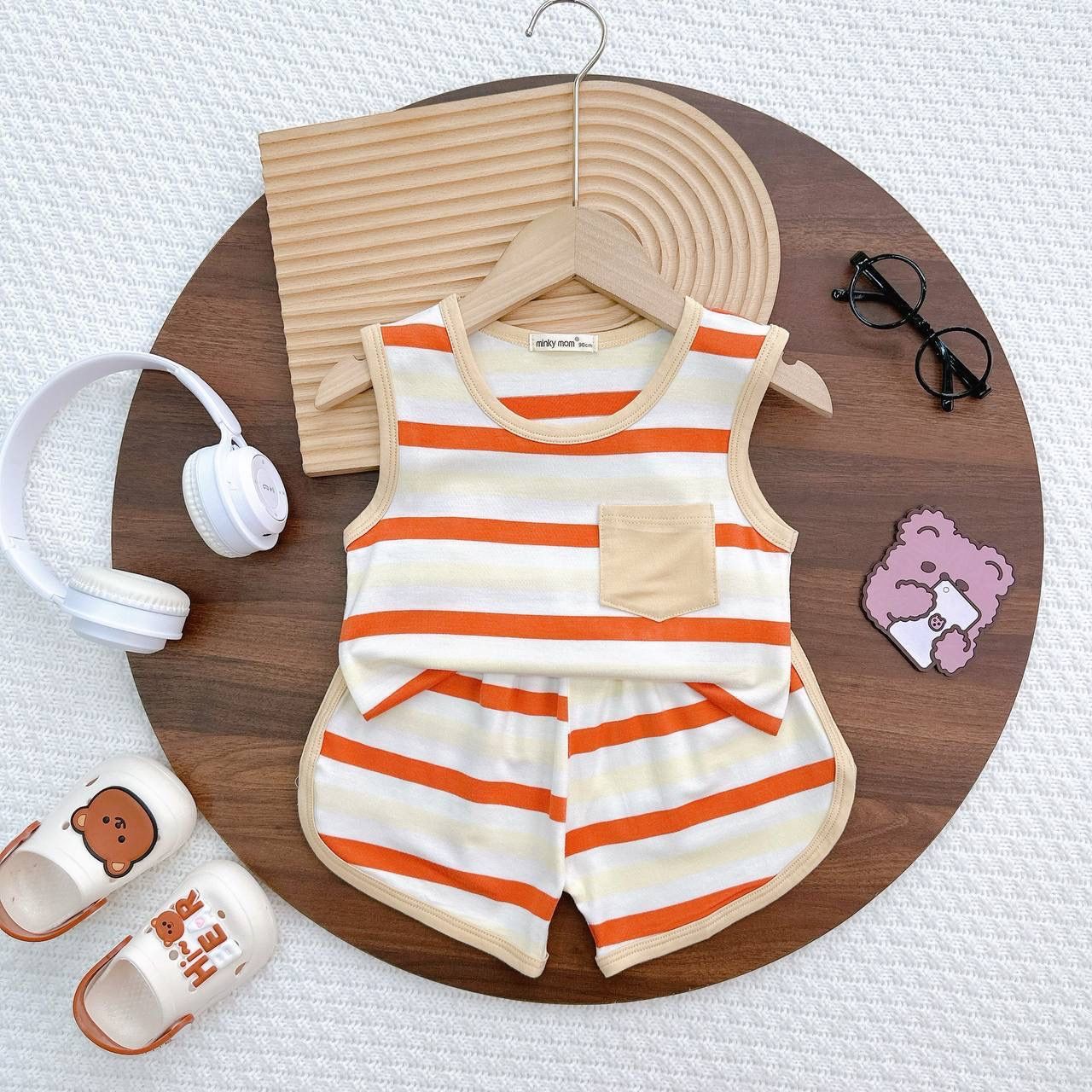 [68] Stripy Sleeveless Play Set (80~120)_6