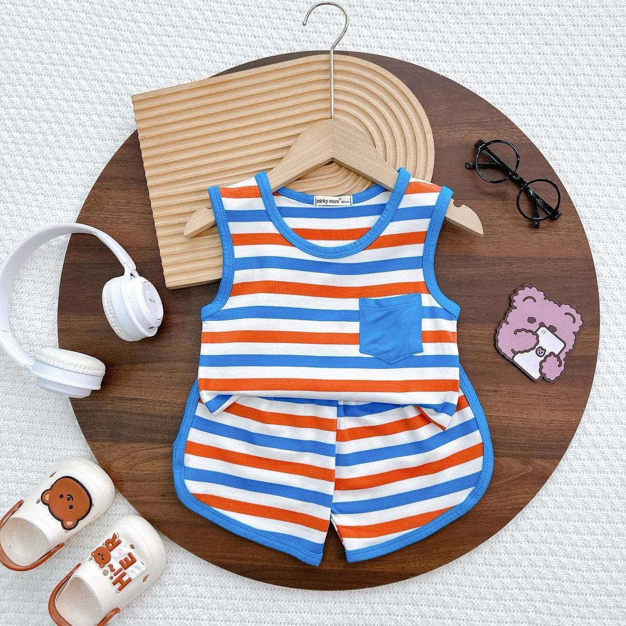 [68] Stripy Sleeveless Play Set (80~120)_7