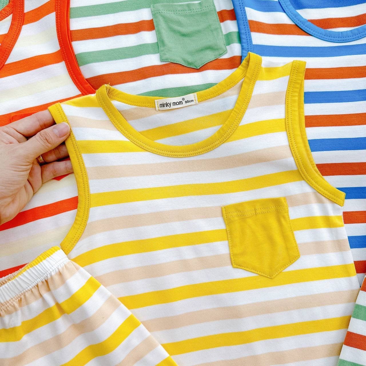 [68] Stripy Sleeveless Play Set (80~120)_9