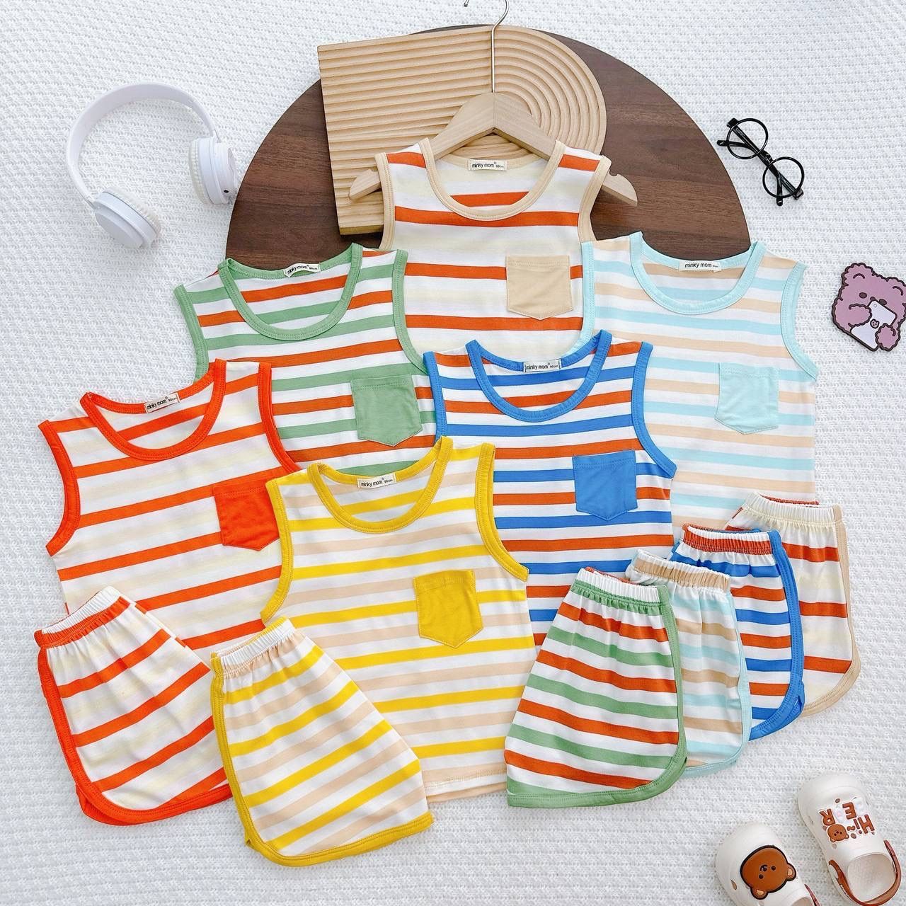 [68] Stripy Sleeveless Play Set (80~120)_2