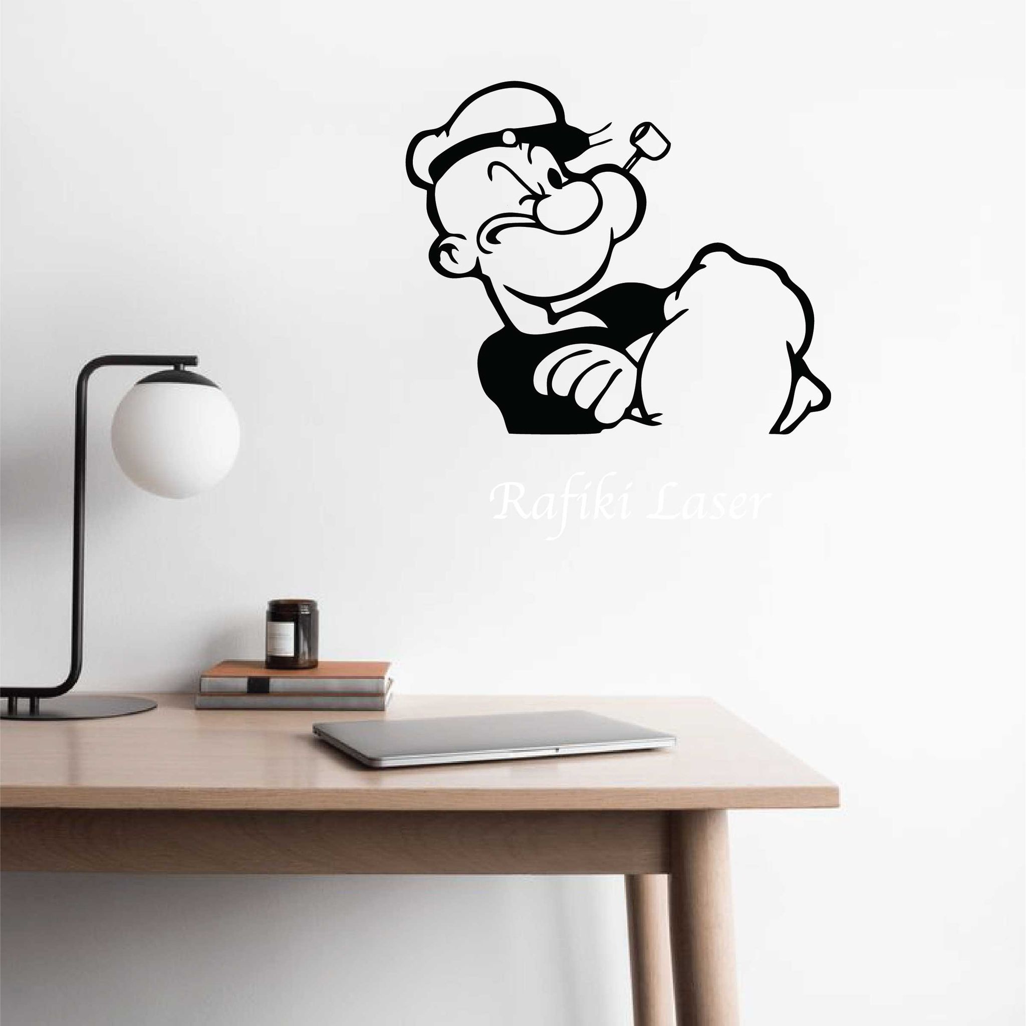 Popeye the Sailor Man Metal Wall Art Decor_0