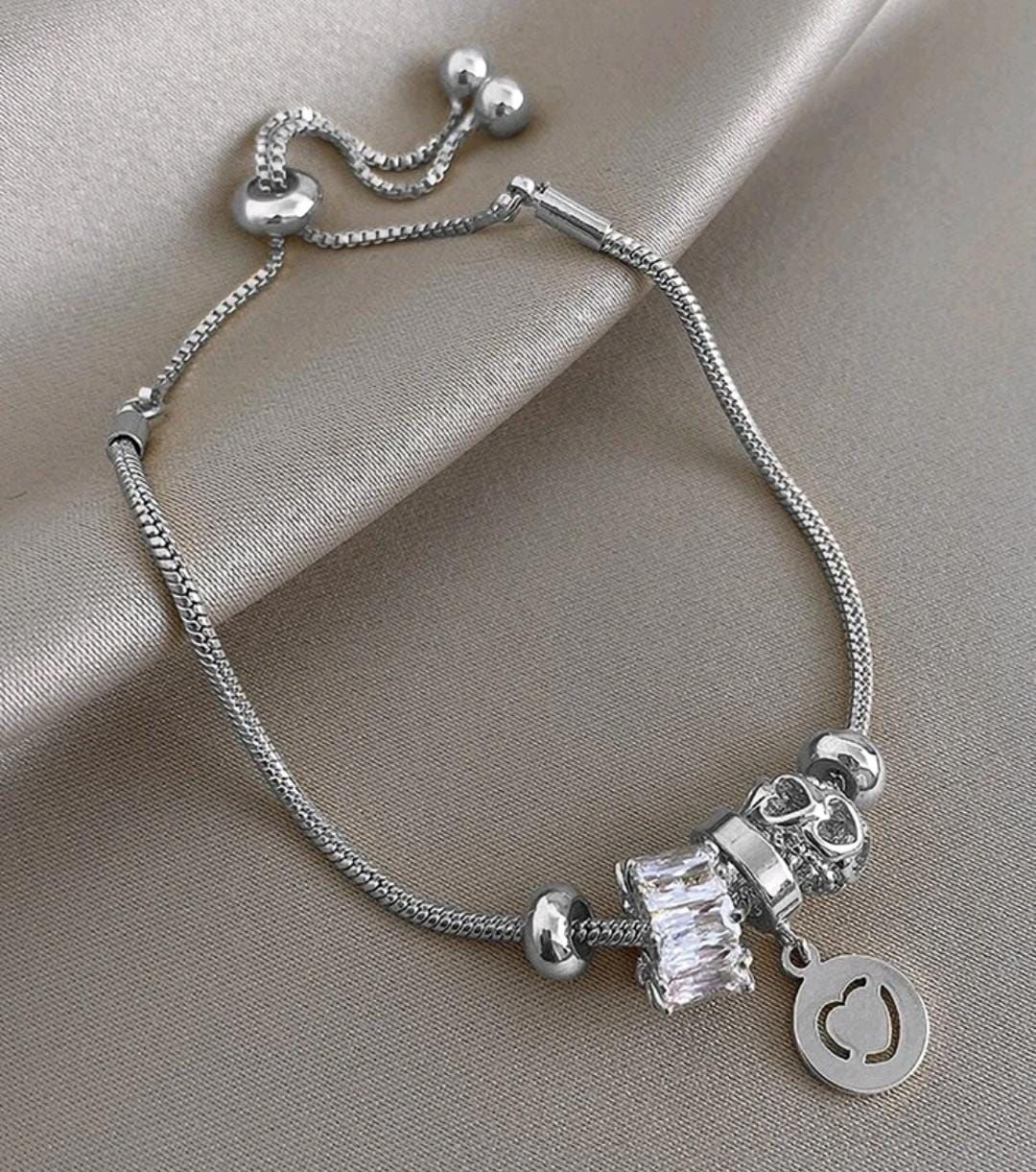 H1. Heart Decor Bracelet. Can add additional charms._0