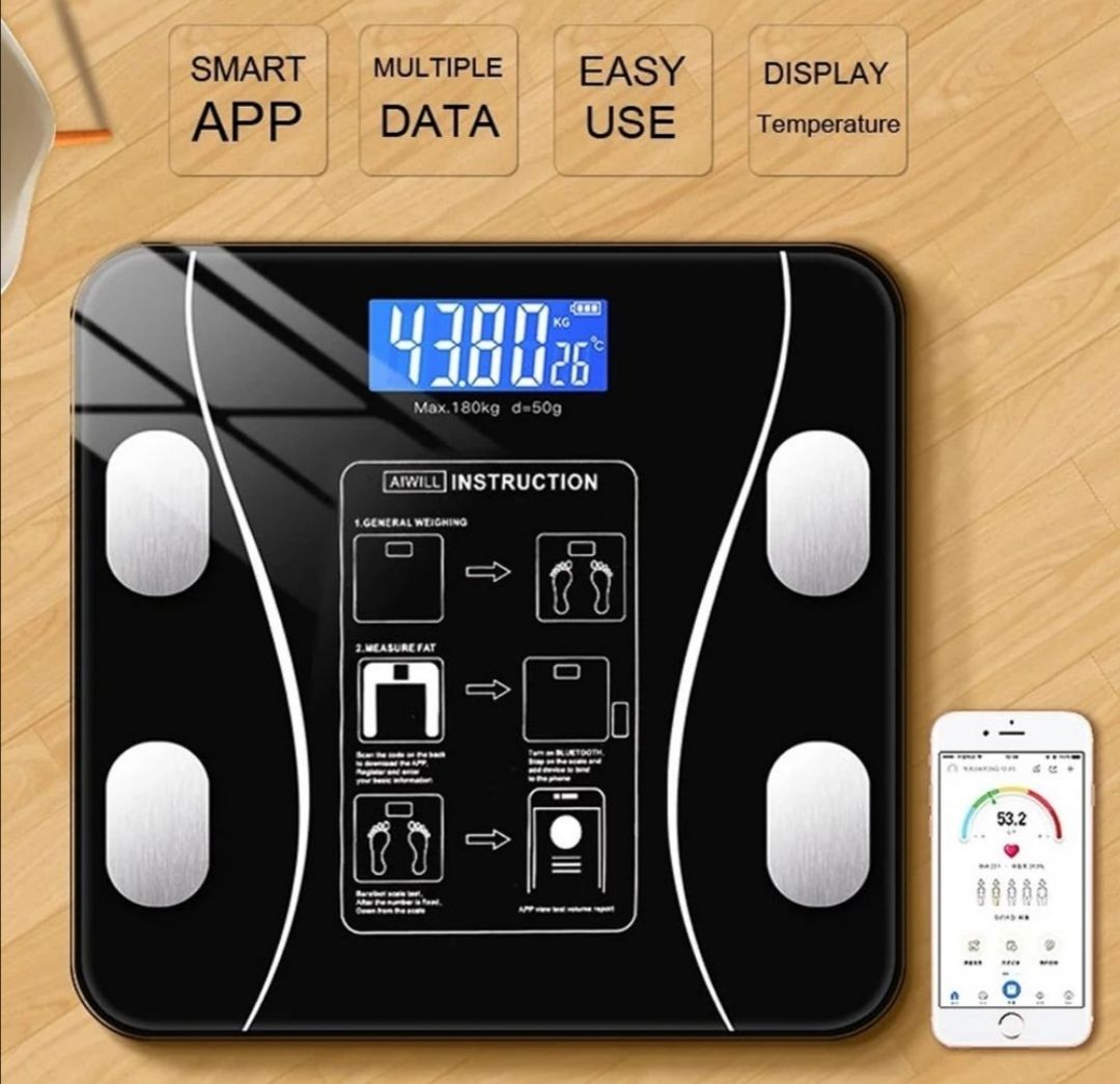 DH - Health Intelligent Bluetooth Body Fat Scale - Black_0