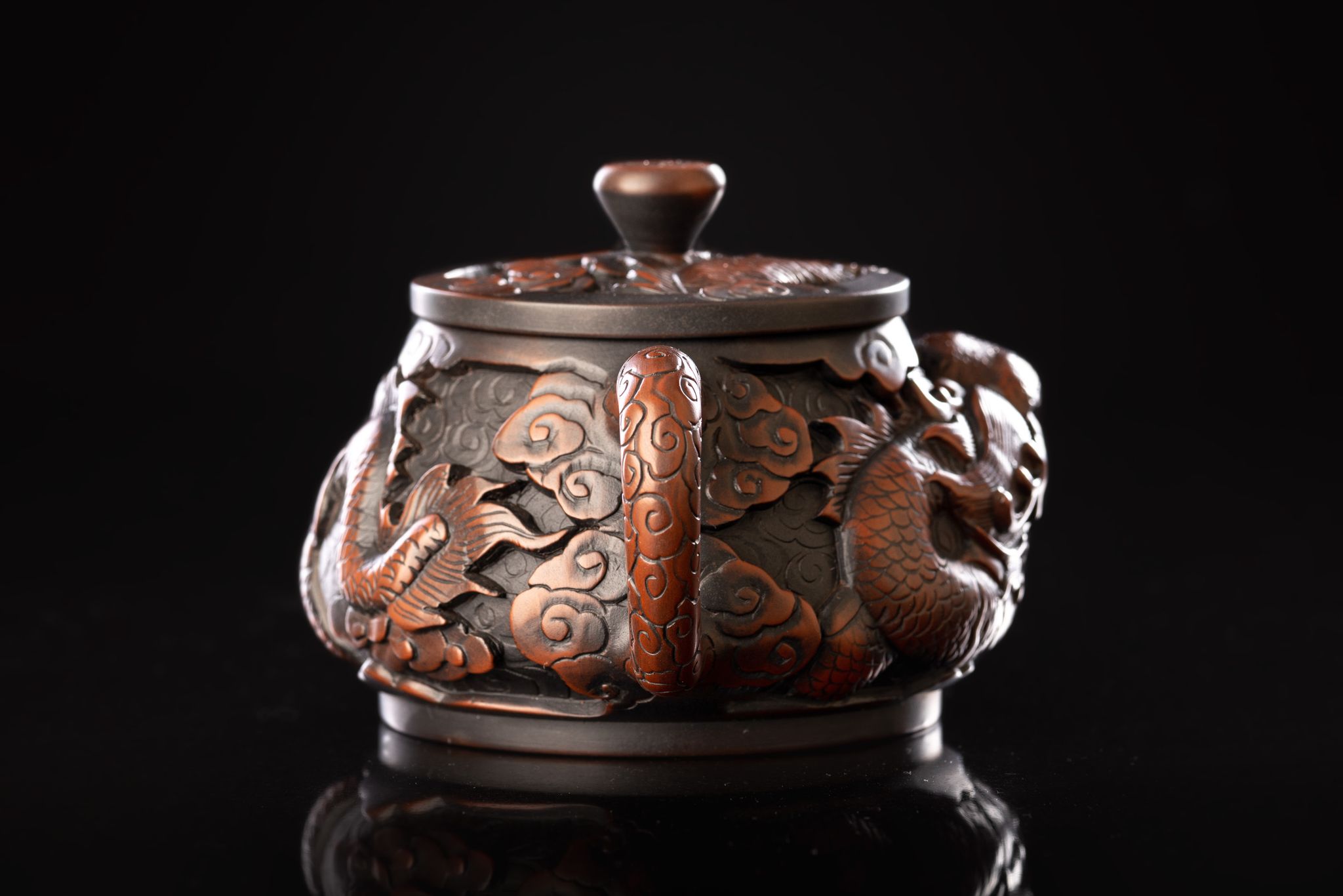 Chinese handmade teapot from Jianshui purple ceramics Dragon_3