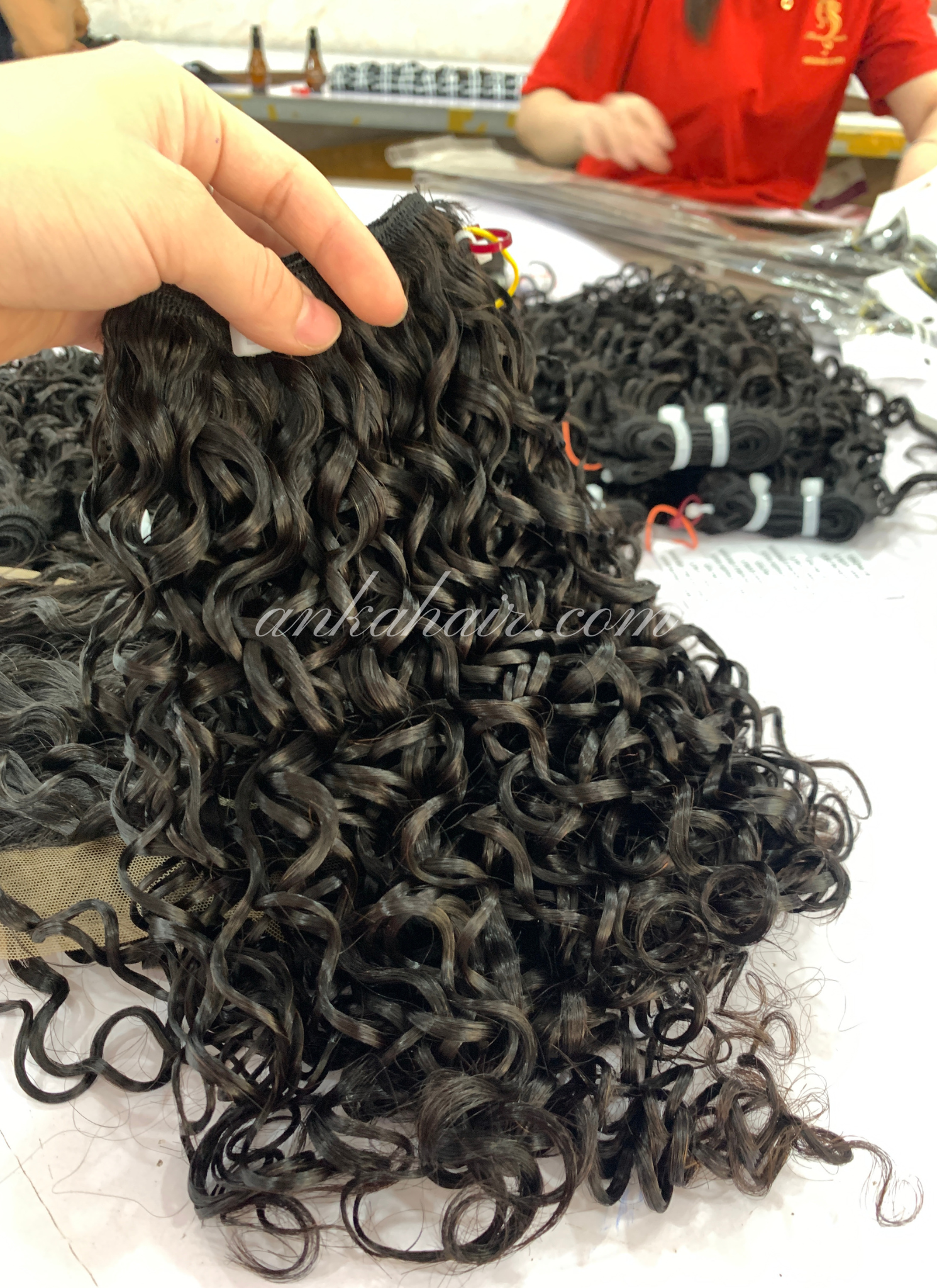 Super Double Drawn Weft - Black Wavy/ Curly_1