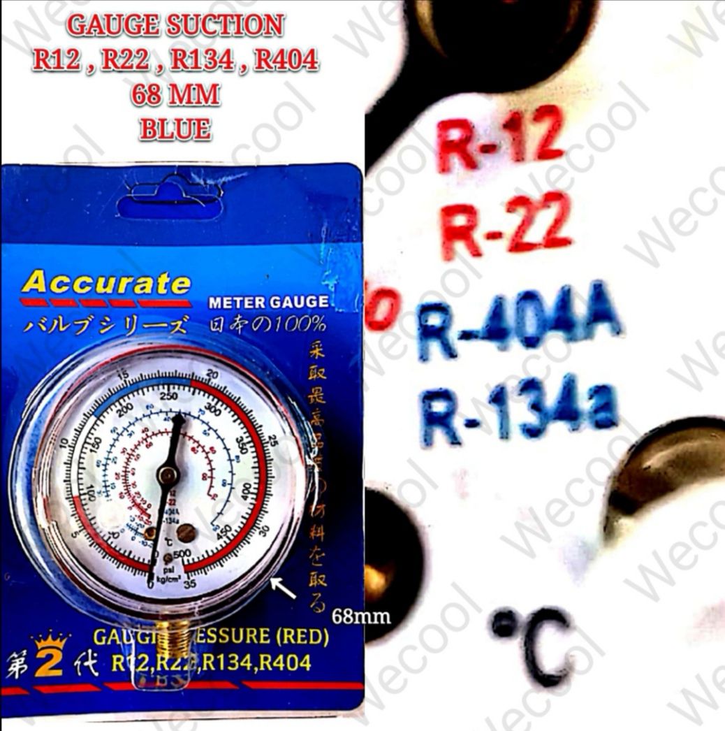 GAUGE SUCTION - R12, R22, R134, R404 - 68MM (BLUE)_0