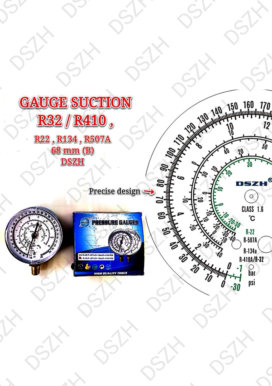 GAUGE SUCTION - R32 / R410, R22, R134, R507A ~ 68MM (B) DSZH_0