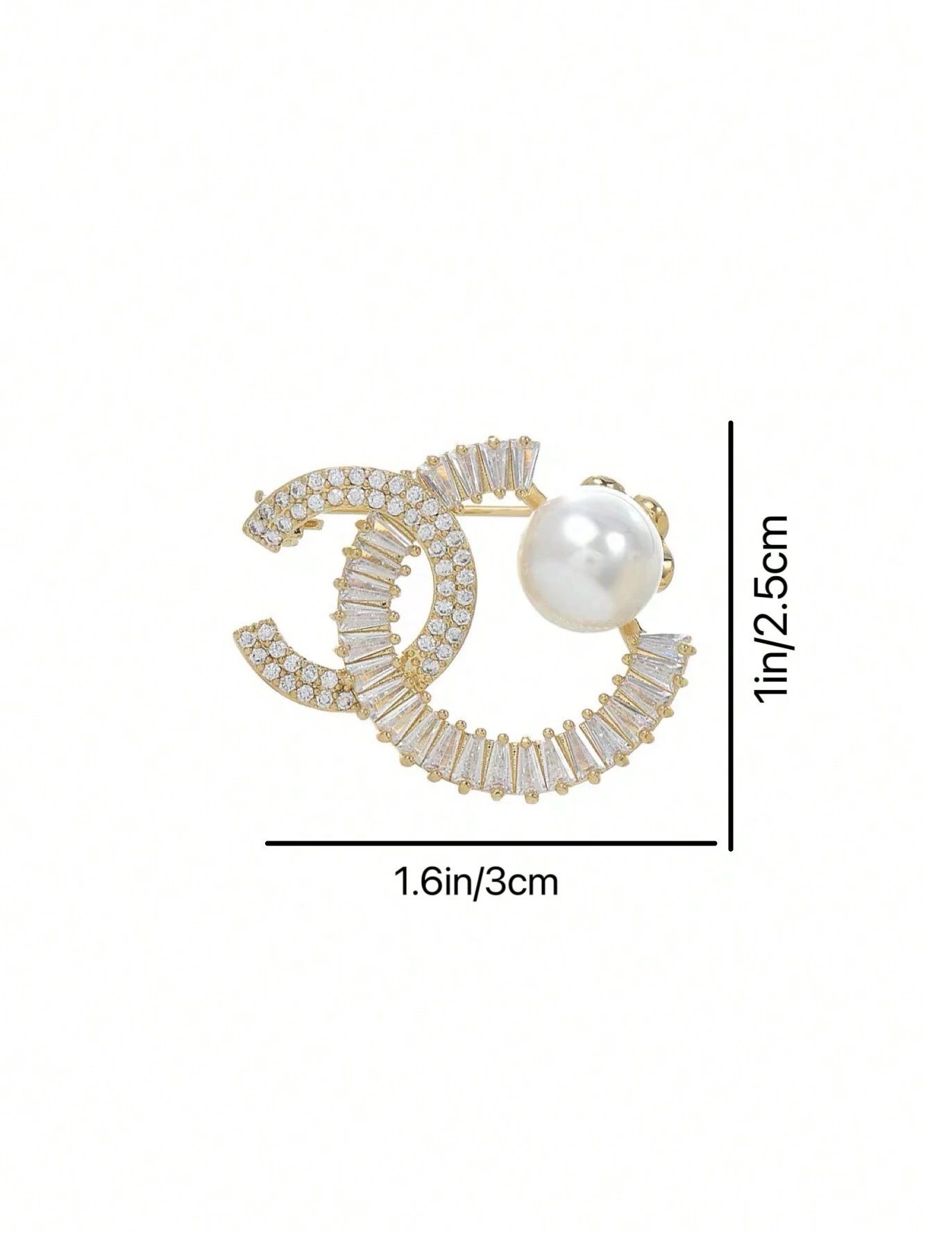Copper Cubic Zirconia Brooch_5