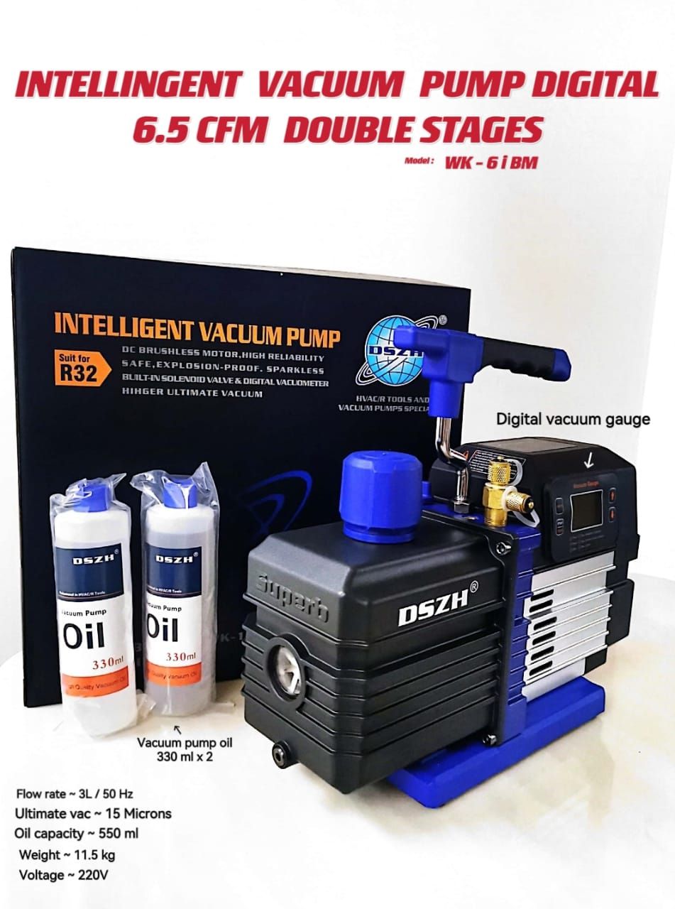 INTELLINGENT VACUUM PUMP DIGITAL 6.5 CFM DOUBLE STAGES (MODEL: WK-6 i BM)_0