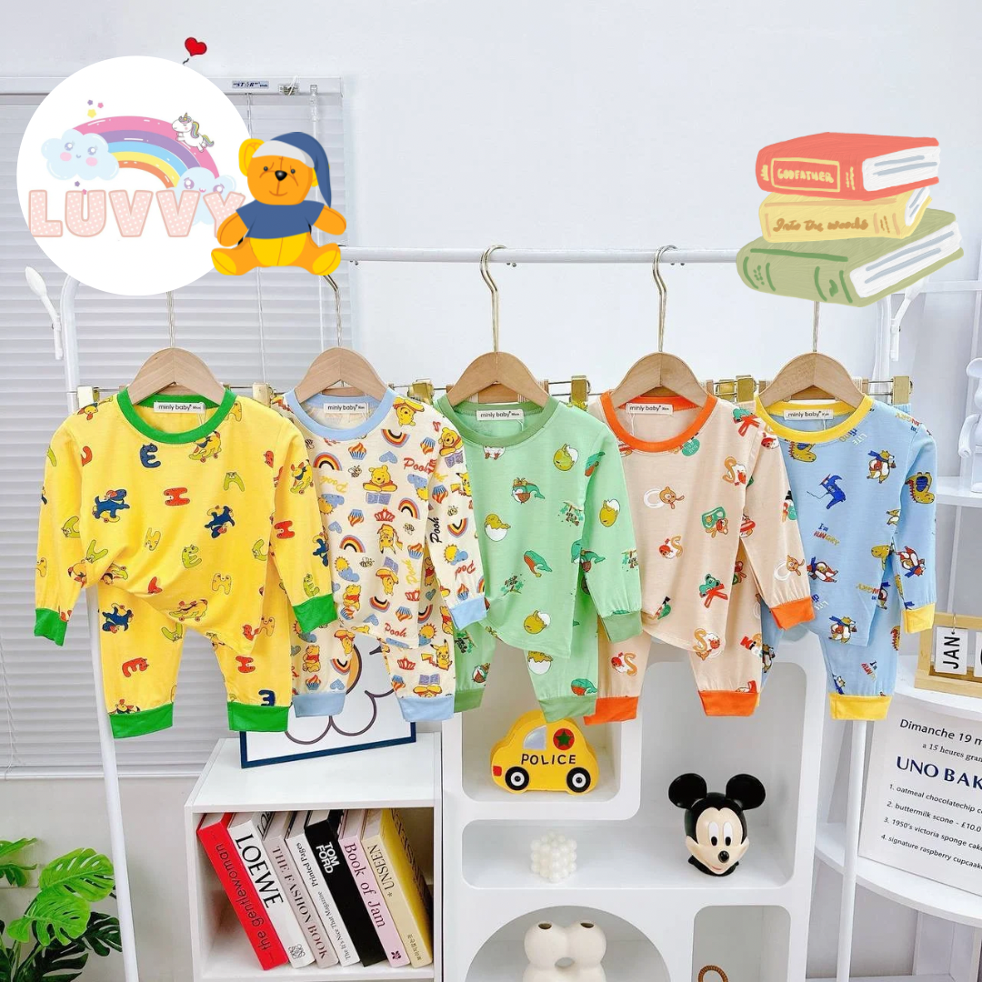 [96] Pikachu & More Printed Pajamas Sets (90~120)_0