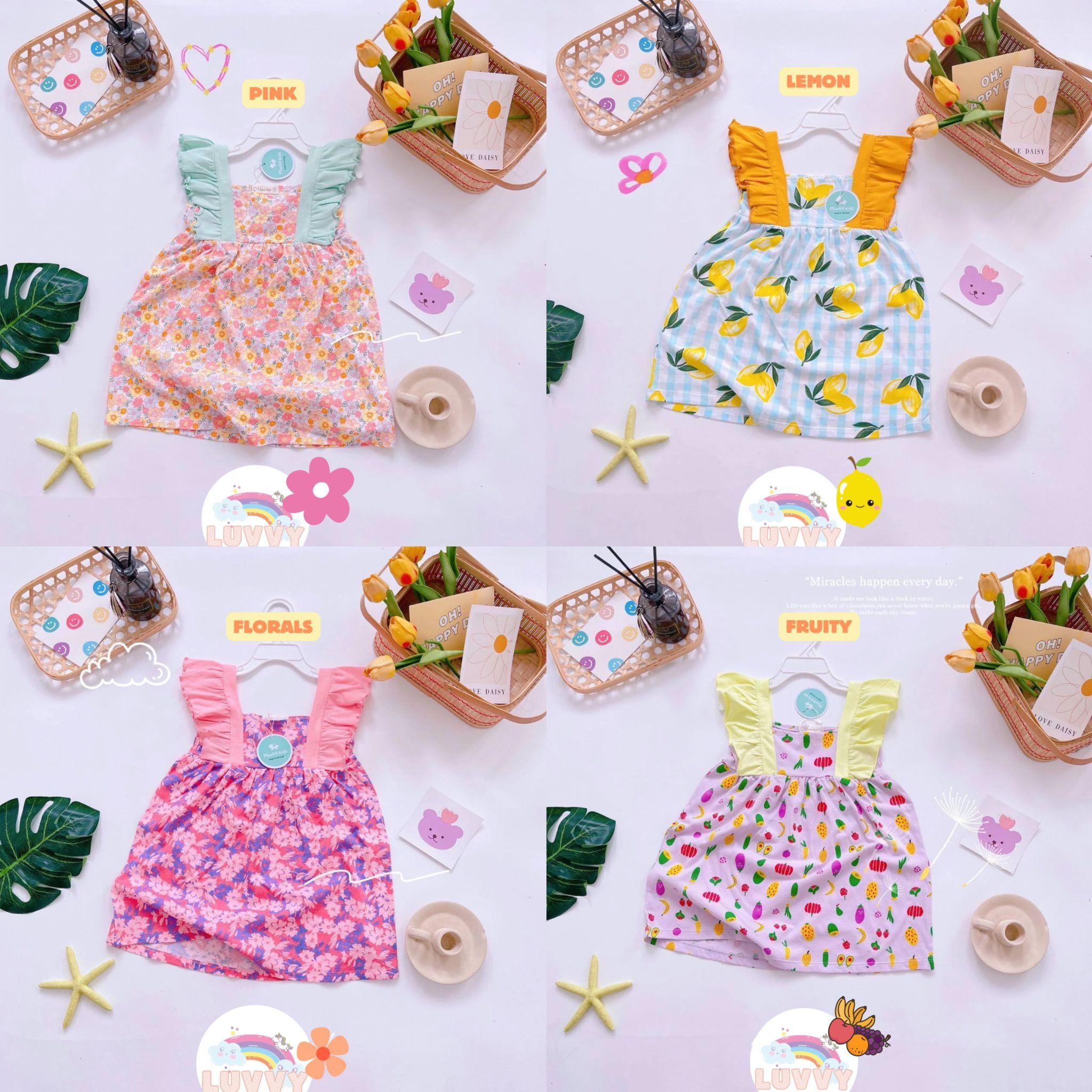 [97] Fruity Floral Ruffle Dress (80~120)_0