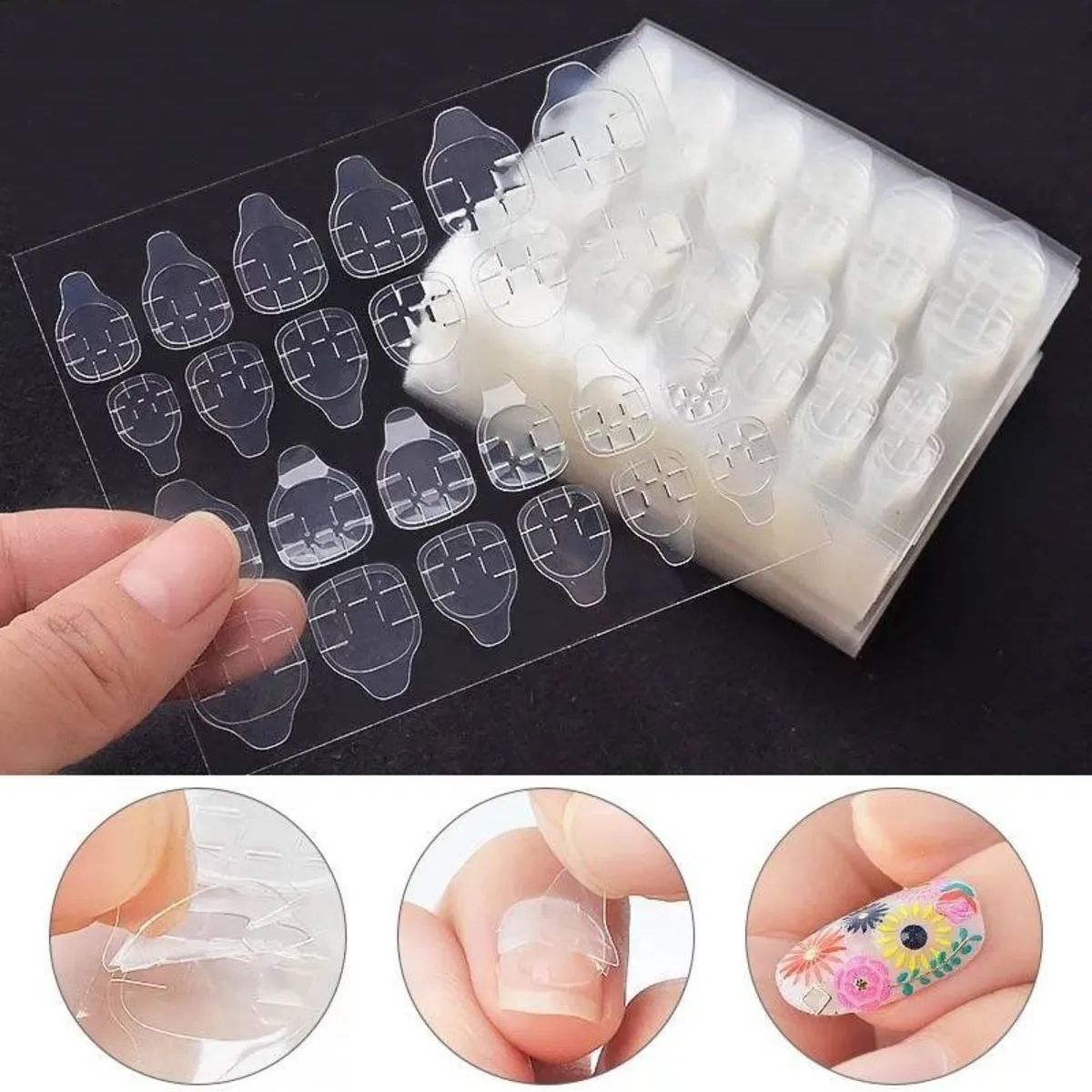 24pcs Double-sided Fingernails Sticker_1