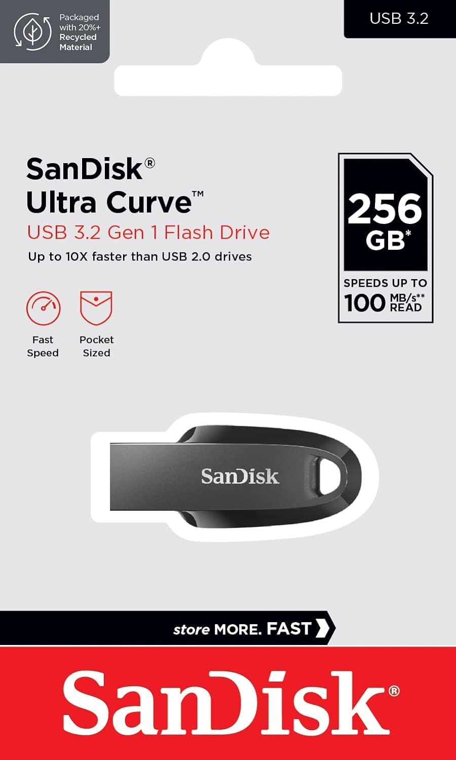 SanDisk ® Ultra Curve (SDCZ550-256G-I35) USB 3.2 256GB 100MB/s R Black_2