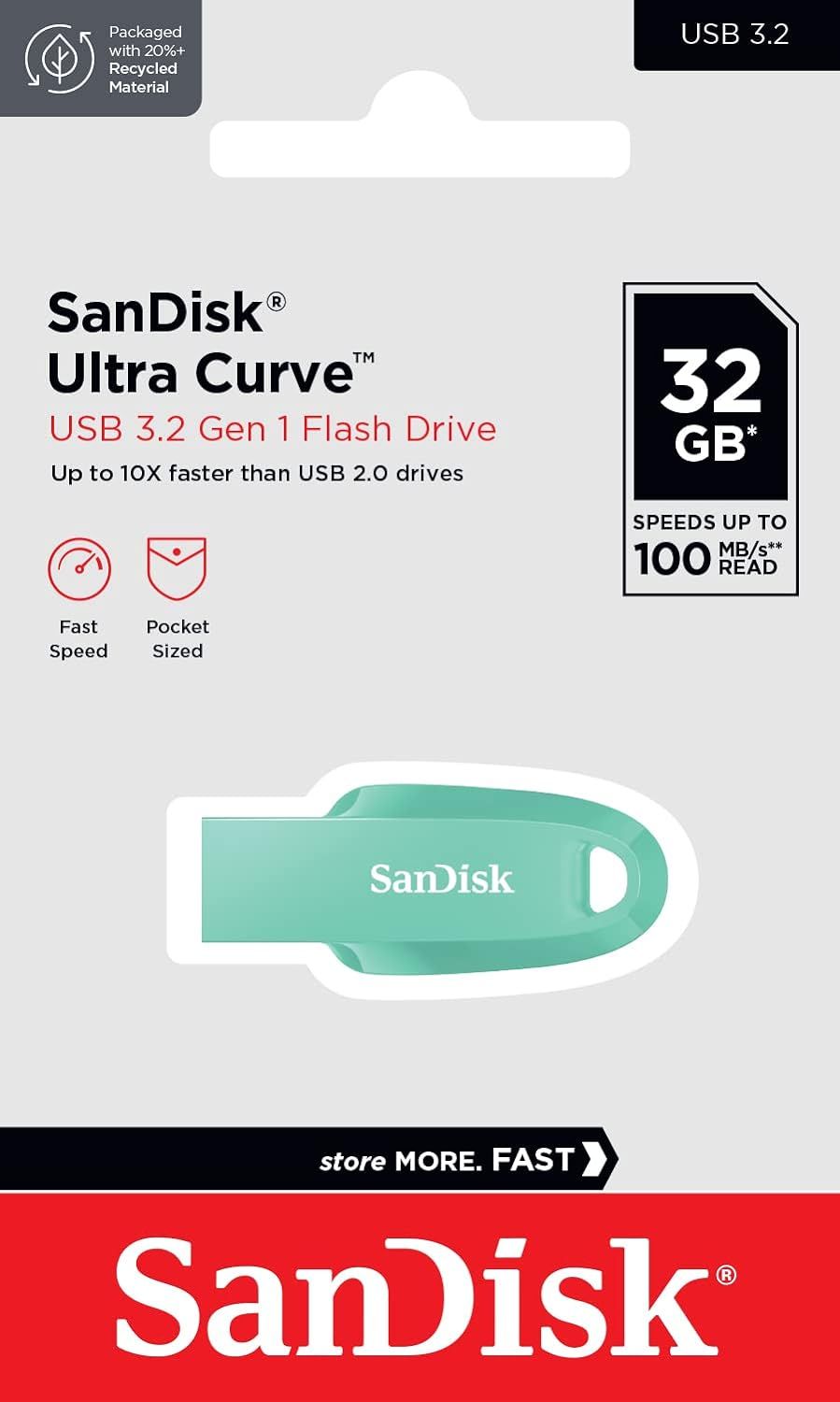 SanDisk ® Ultra Curve (SDCZ550-032G-I35G) USB 3.2 32GB 100MB/s R Green_1