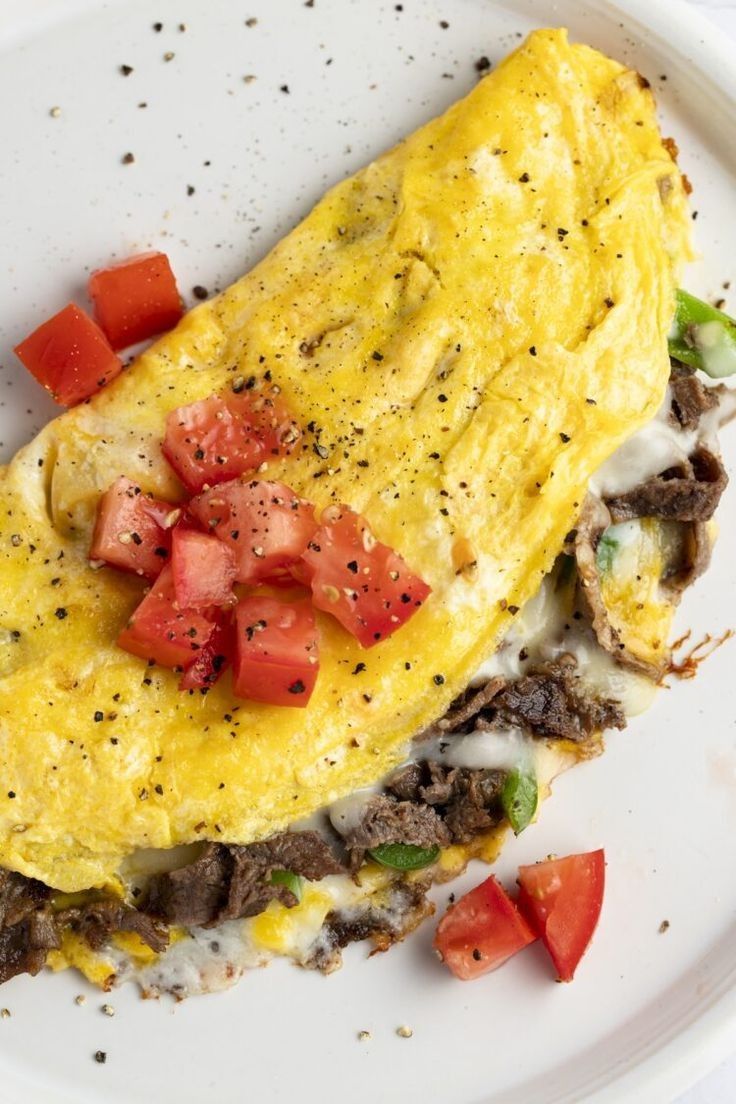 Steak or Chicken omelette _0