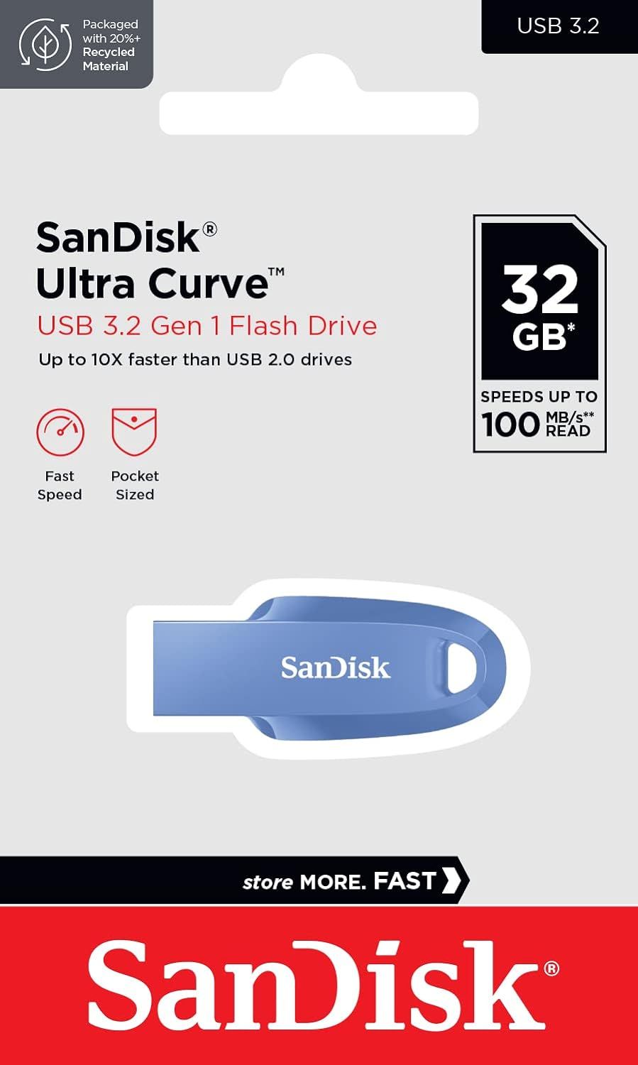 SanDisk® Ultra Curve (SDCZ550-032G-I35NB) USB 3.2 32GB 100MB/s R Navy Blue_1