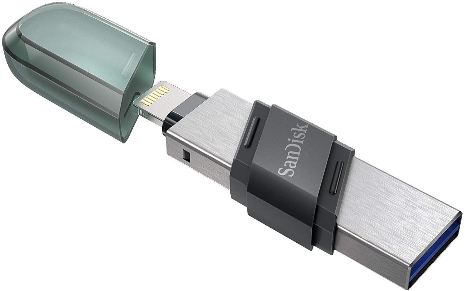 SanDisk iXpand (SDIX90N-064G-GN6NN) USB 3.0 Flash Drive Flip 64GB, for iOS and Windows, Metalic_1