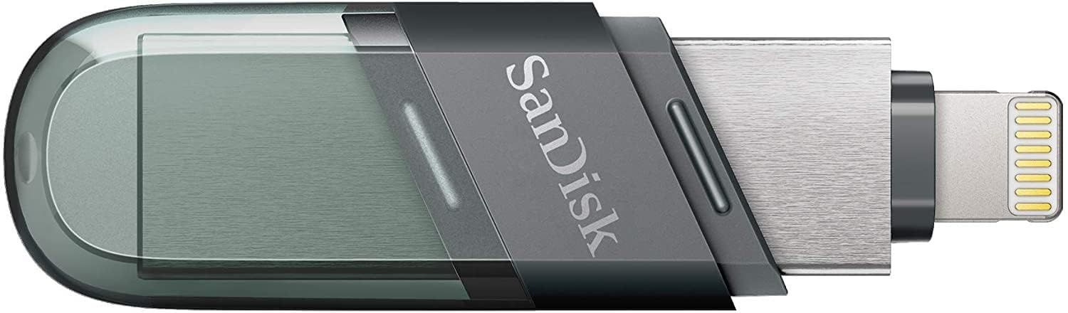 SanDisk iXpand (SDIX90N-064G-GN6NN) USB 3.0 Flash Drive Flip 64GB, for iOS and Windows, Metalic_3