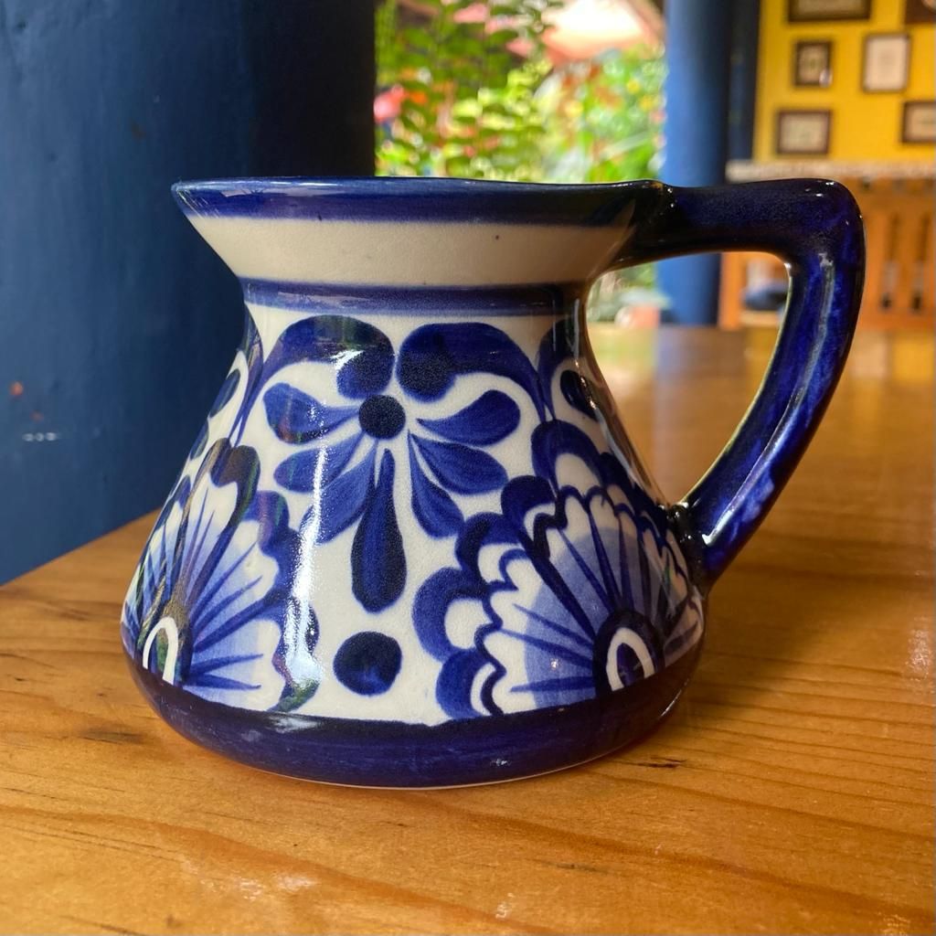 Taza de Talavera pintada a mano (Azul) _0