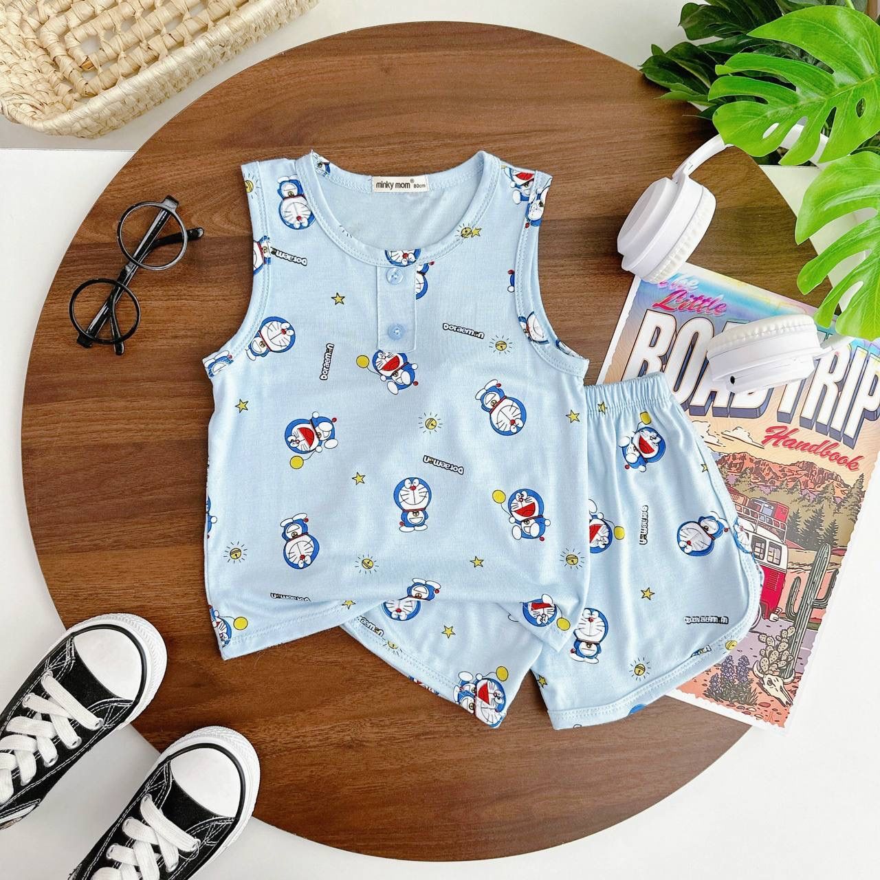 [98] Cartoon Printed Sleeveless Play Set (80~120)_4