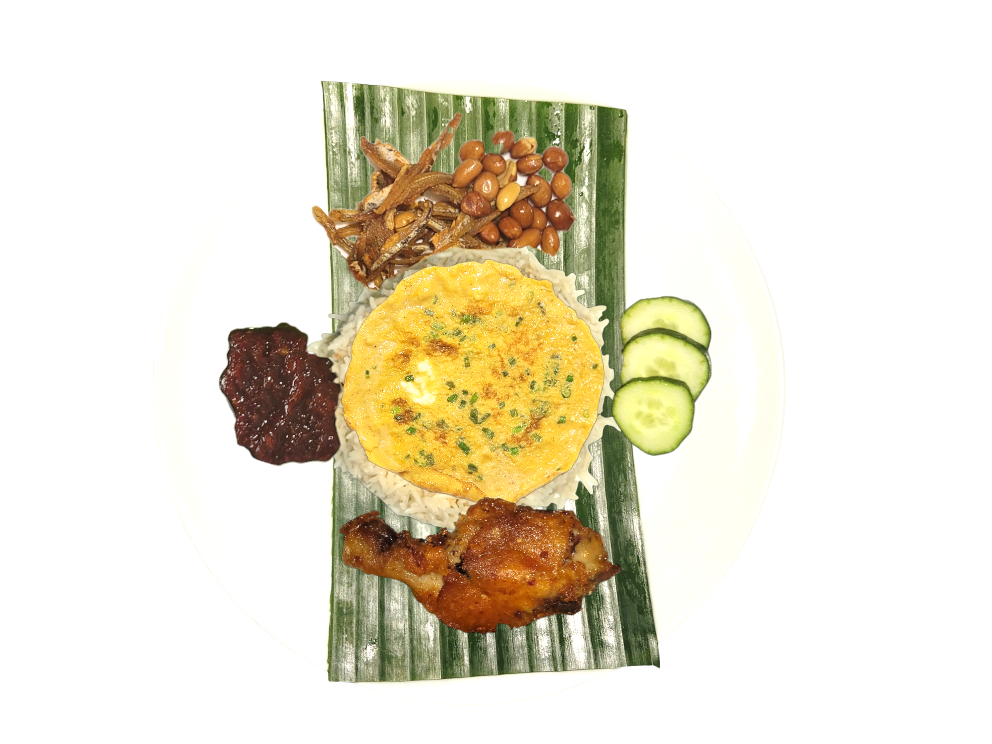 Nasi Lemak with Chicken Drumstick Set_0